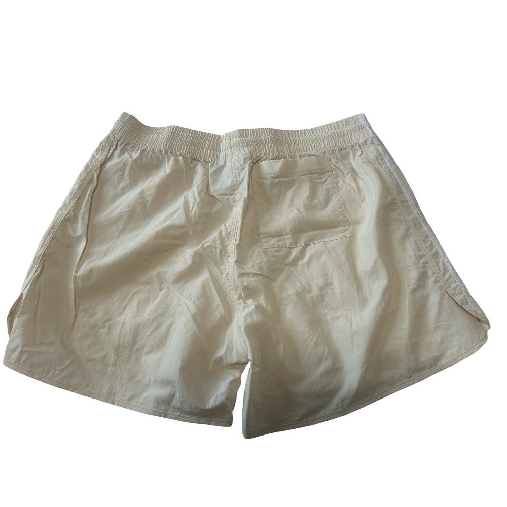 Adidas Originals Mens 3-Stripe Nylon Shorts Cream Off-White XL Trefoil Athletic - Picture 4 of 6